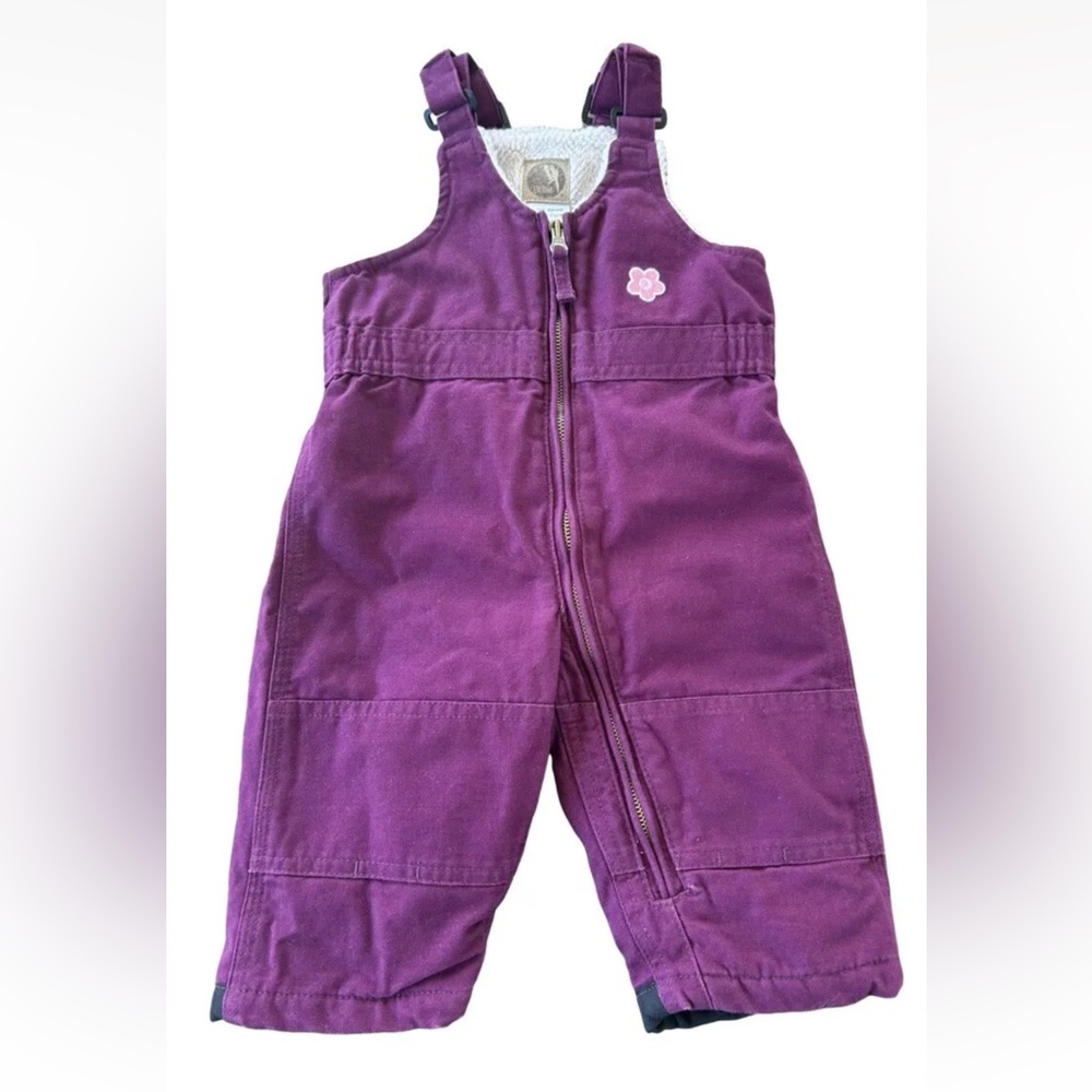 Berne Overalls Snow Bib Ski Infant Toddler Girls Insulated Plum Size 12 M BB22M